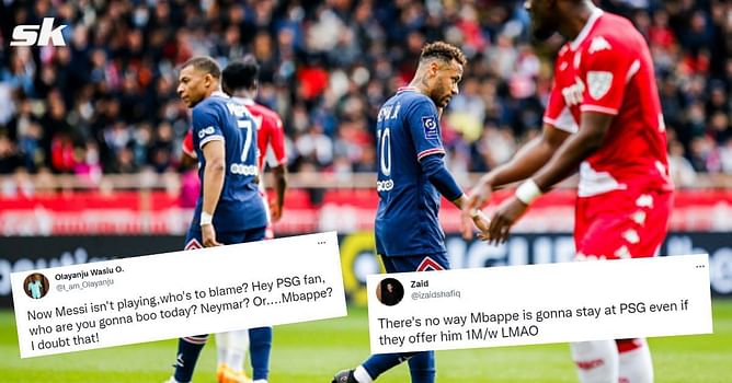 "Now Messi isn't playing, who's to blame?" - Fans react as PSG get thrashed 3-0 by Monaco in Ligue 1