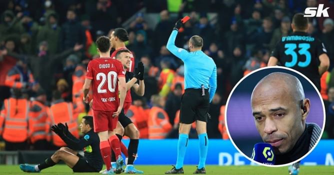 "Sometimes the referee just goes by the book" - Thierry henry comments on Alexis Sanchez' red card against Liverpool in the Champions League