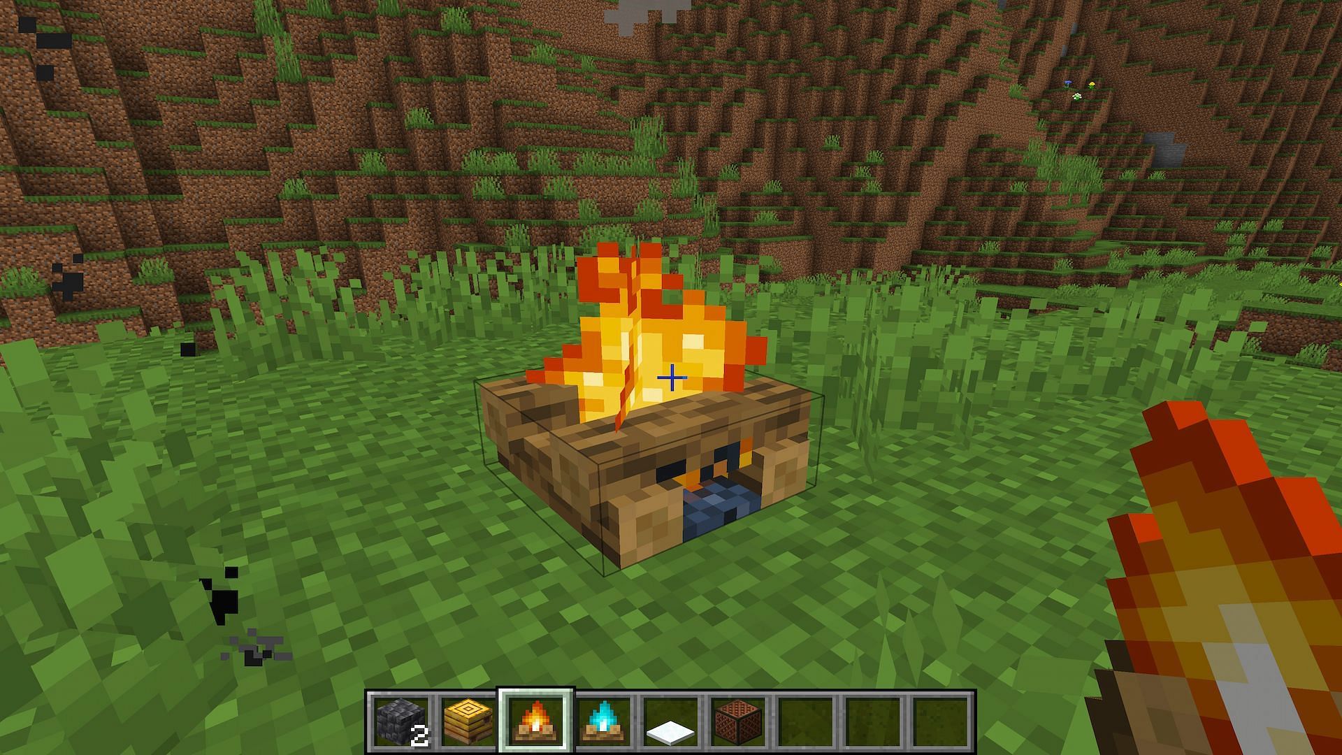 Players can use campfires for many different purposes in Minecraft, including cooking and light (Image via Minecraft)