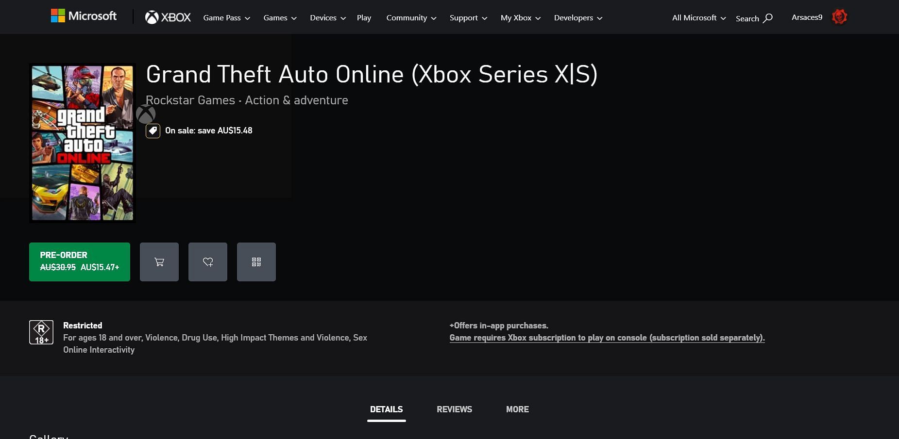 Standalone online mode in the Microsoft store (Image via Sportskeeda)