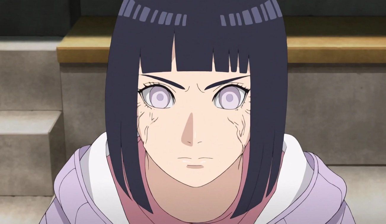 Hinata Uzumaki, as seen in the anime (Image via Studio Pierrot)