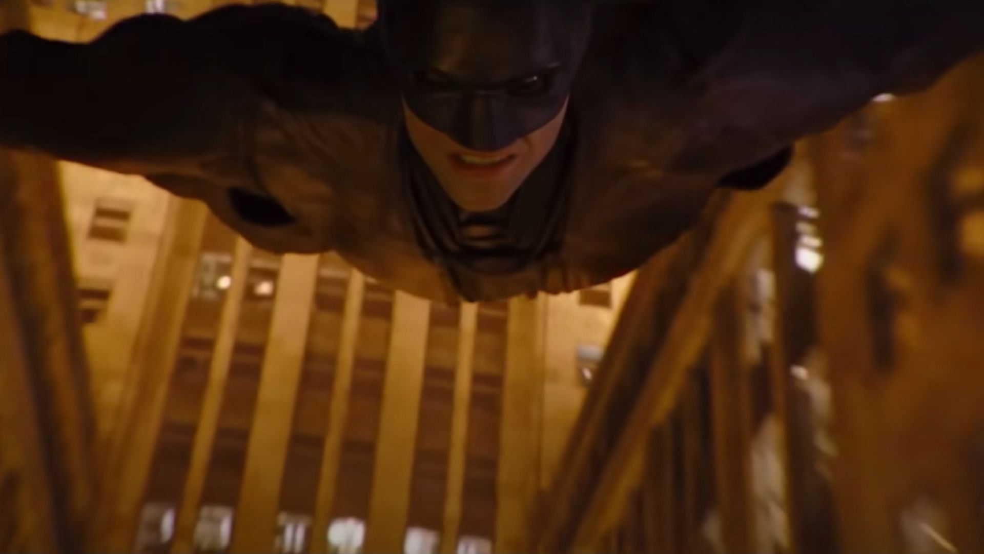 Fraser used a different take on the Caped Crusader&#039;s gliding (Image via Warner Bros.)