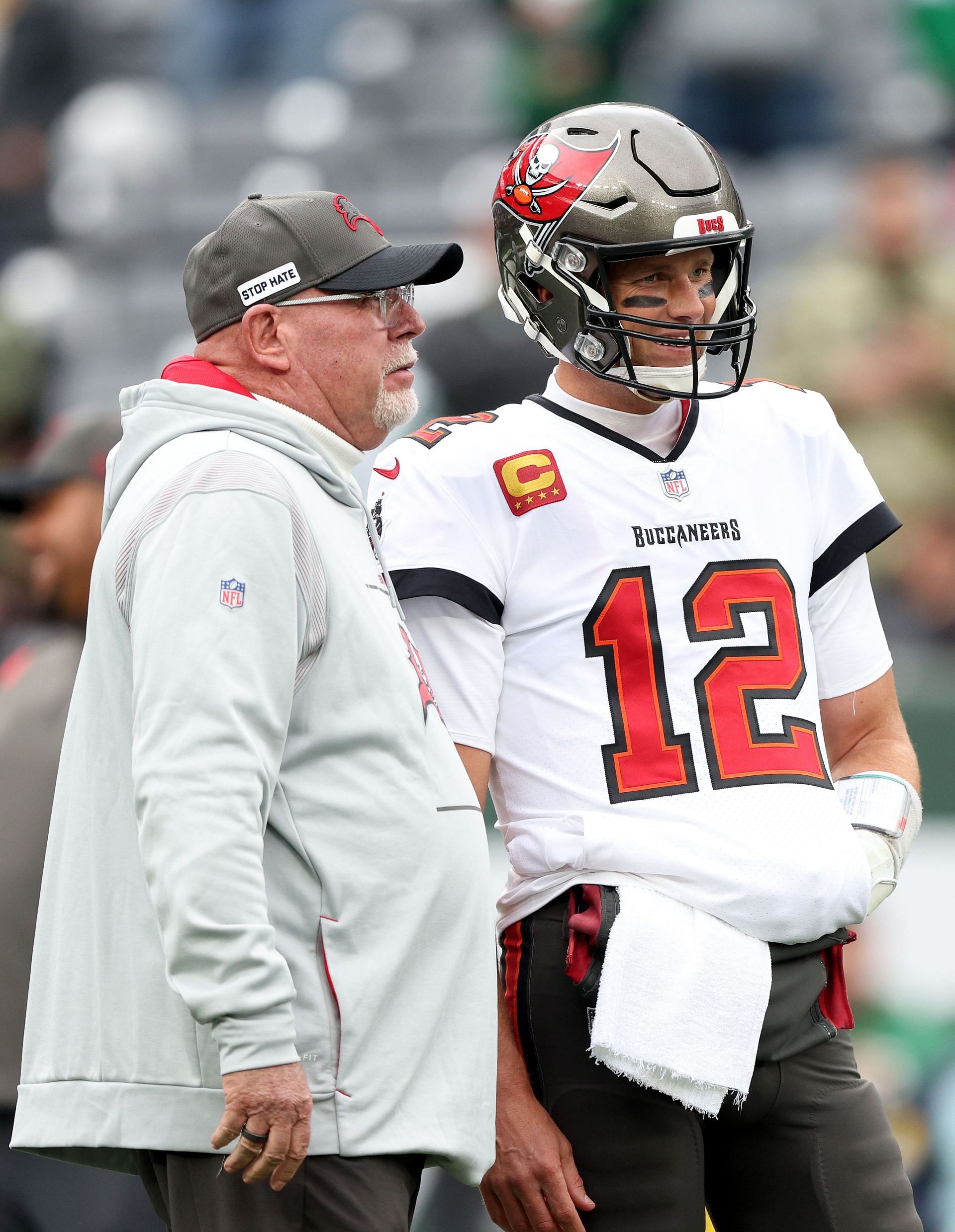 Tampa Bay Buccaneers QB Tom Brady w/HC Bruce Arians.