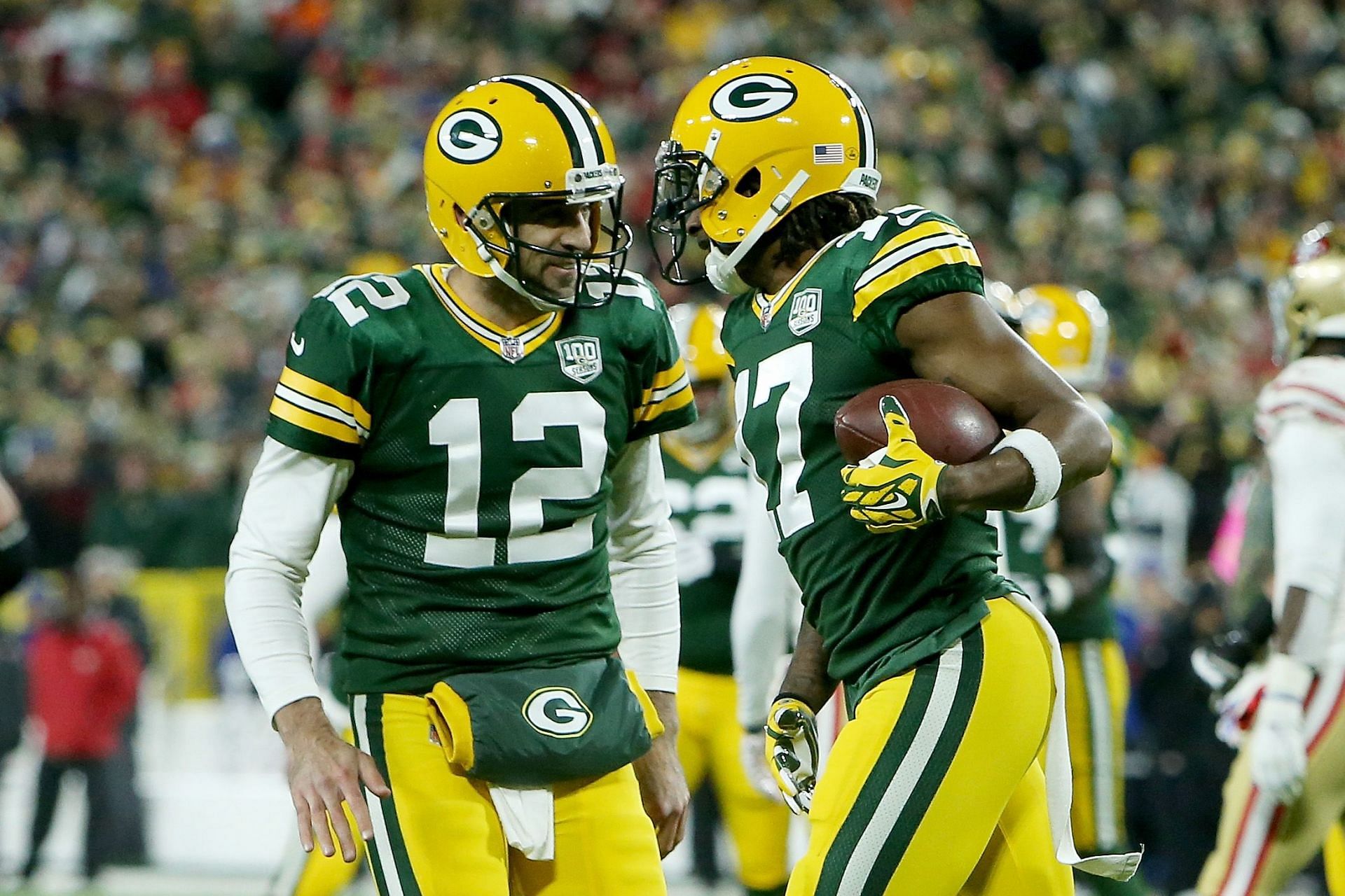 Green Bay Packers Aaron Rodgers and Davante Adams