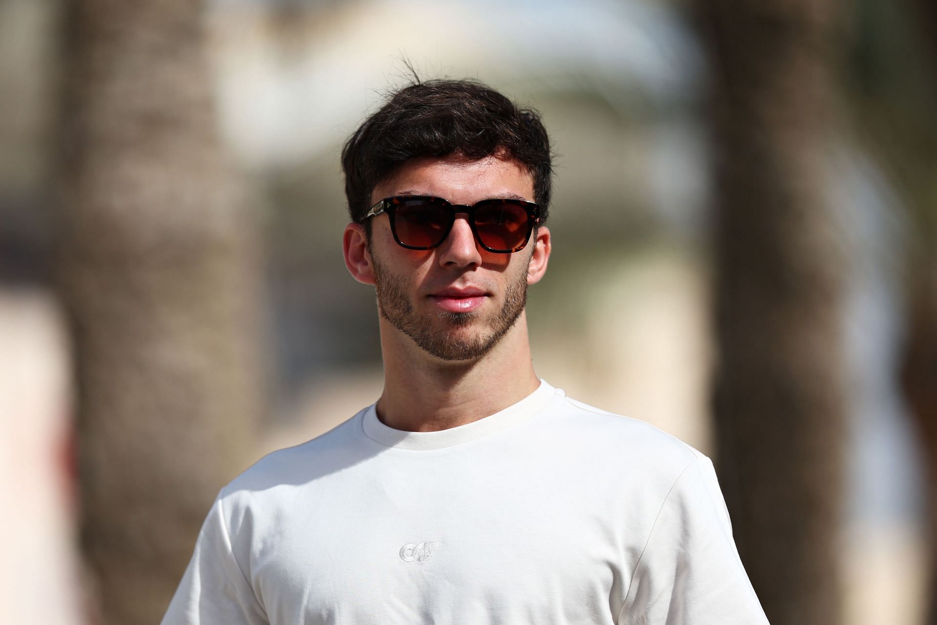 Pierre Gasly in the Paddock during Day 3 of F1 Testing in Bahrain (Photo by Lars Baron/Getty Images)