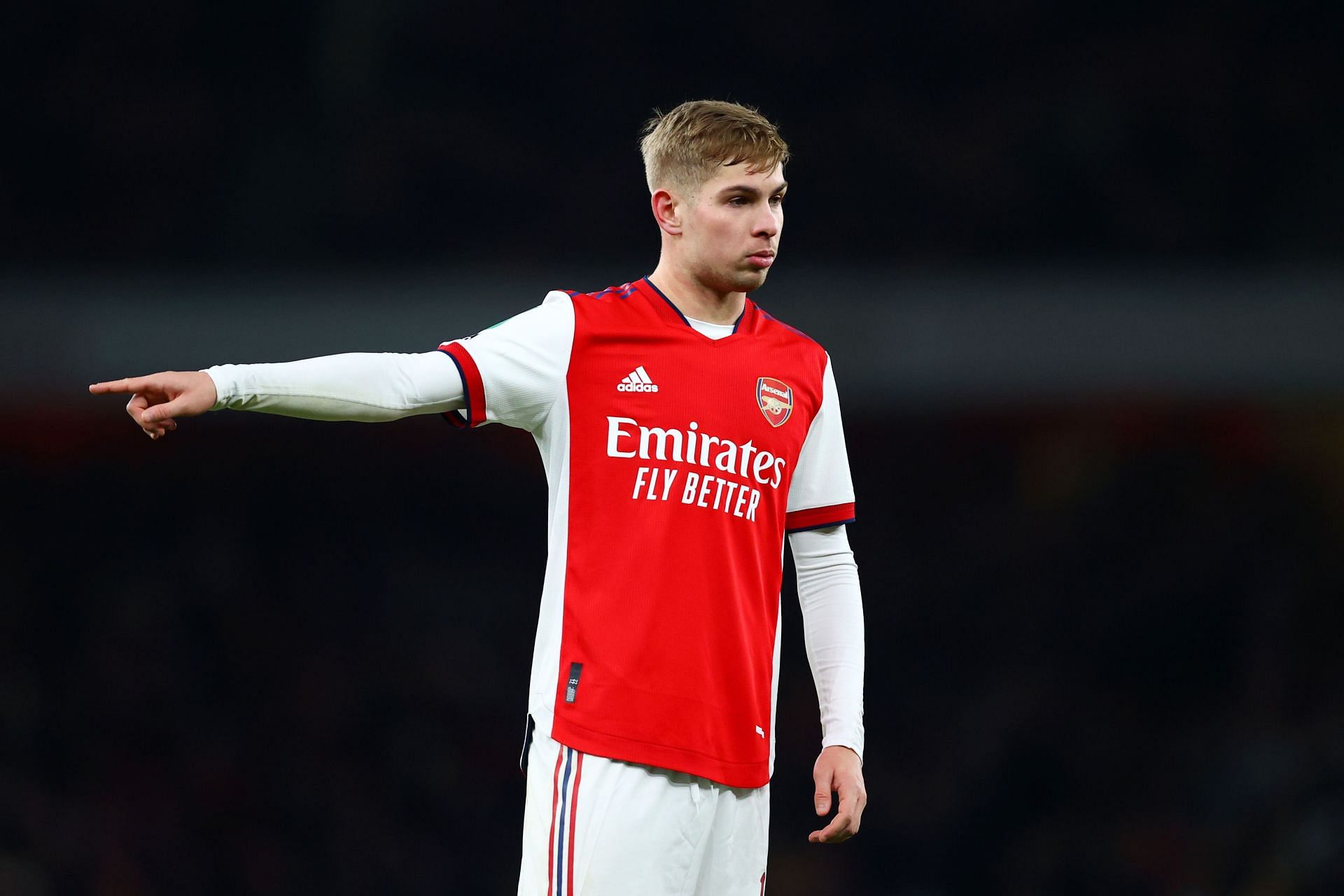 Emile Smith Rowe in Carabao Cup action for Arsenal