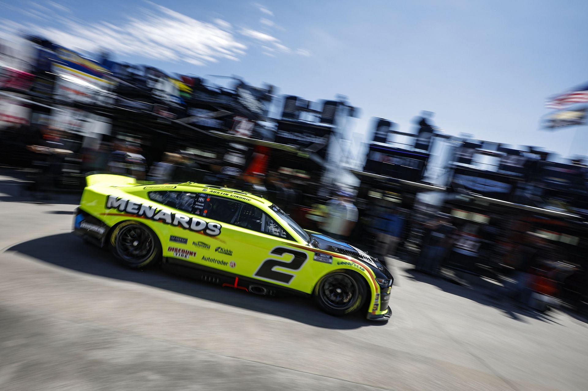 Austin Cindric exits the garage area during practice for the NASCAR Cup Series Folds of Honor QuikTrip 500 at Atlanta Motor Speedway in Hampton, Georgia (Photo by Sean Gardner/Getty Images)