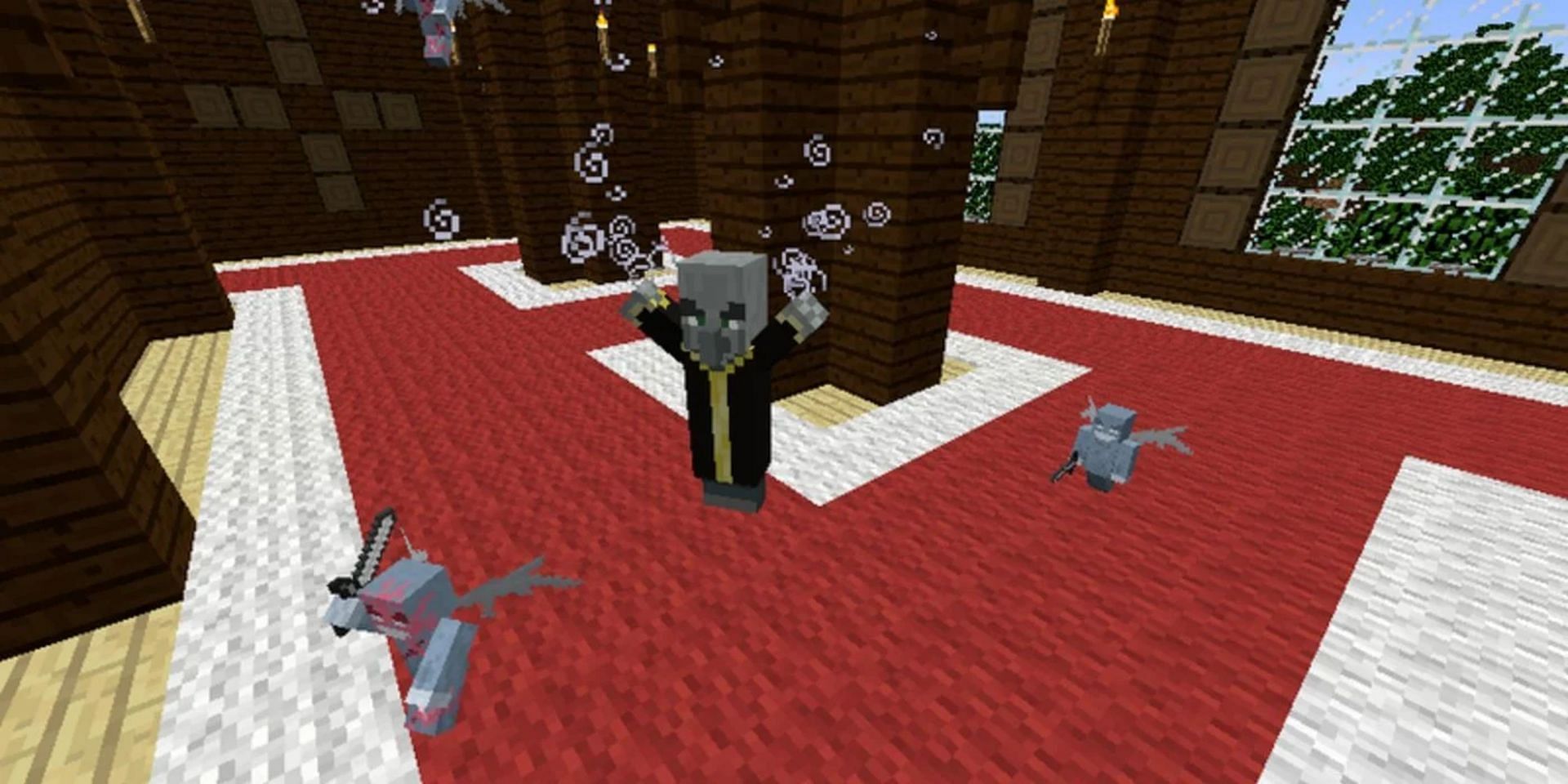 Evokers can conjure additional mobs like vexes (Image via Mojang)