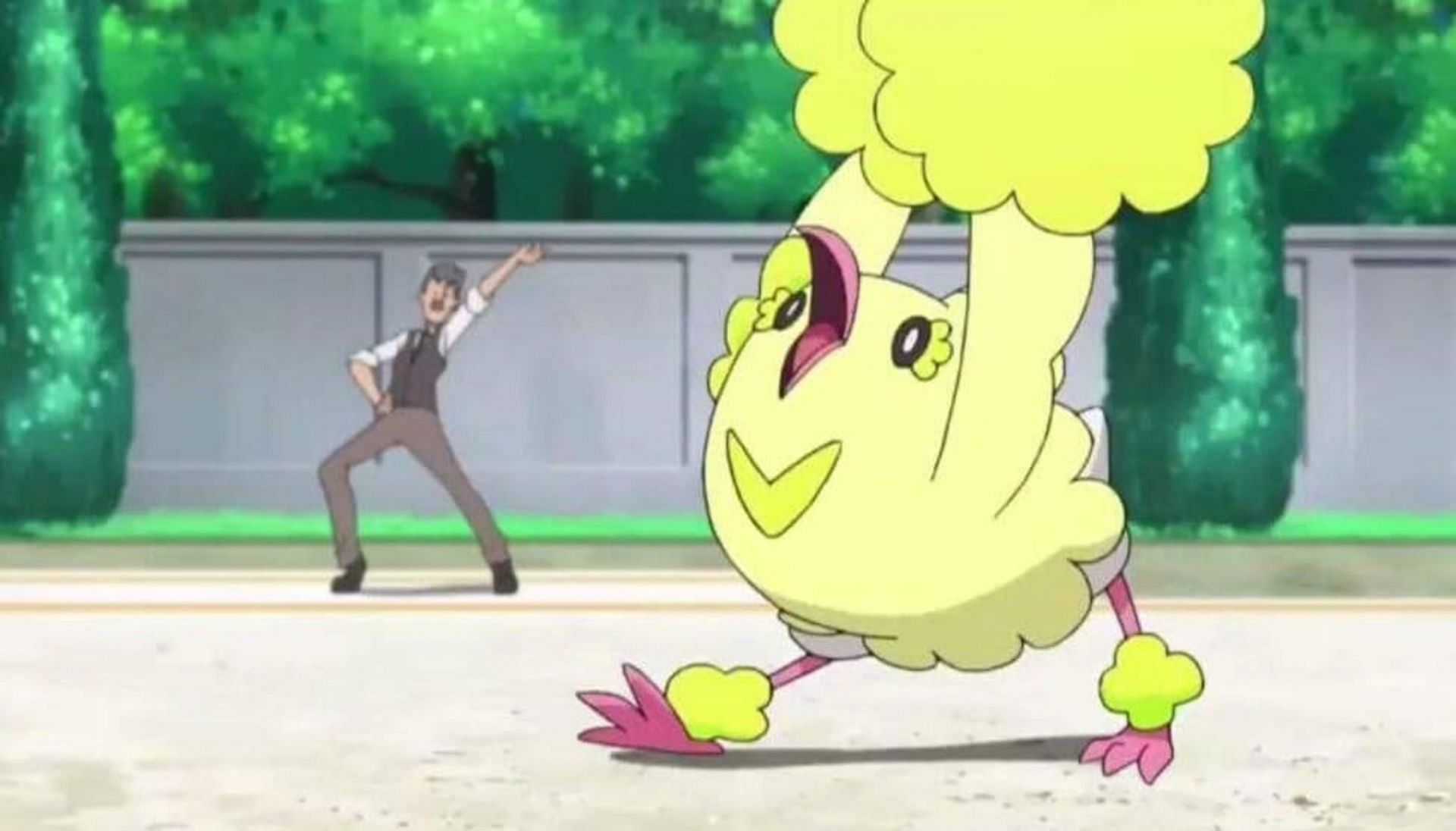 Pom-Pom Style Oricorio dancing in the anime (Image via The Pokemon Company)