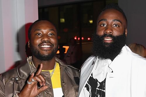 Meek Mill warmly welcomed James Harden's debut for the Philadelphia 76ers against their rivals, the New York Knicks [Photo: Page Six]