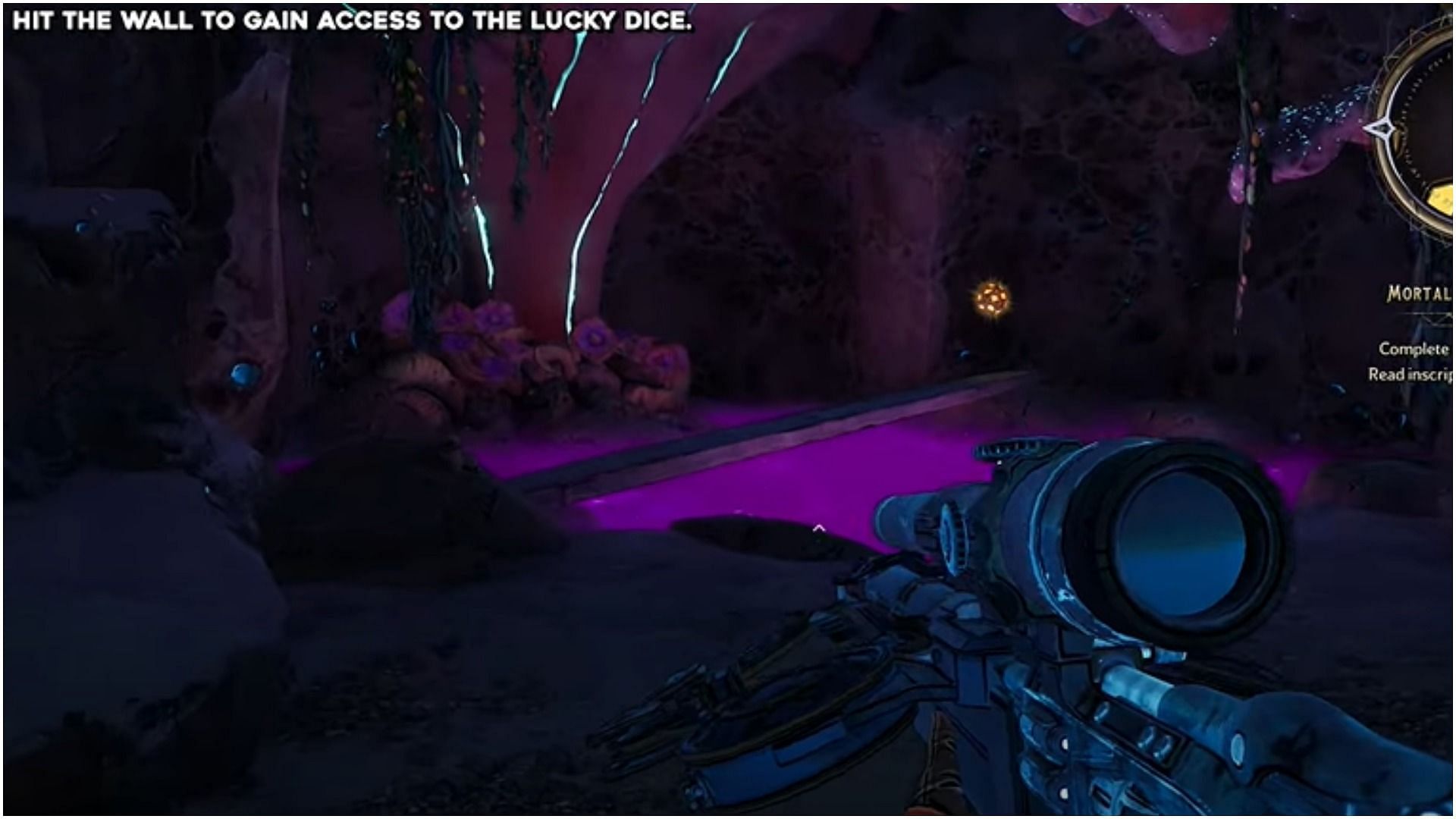 Players should use caution in this location since the purple goo is deadly (Image via YouTube/100% Guides)