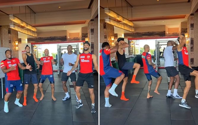 [Watch] "Punjabi tadka aur Carribean Masti" - Shikhar Dhawan teams up with PBKS teammates for a dance video