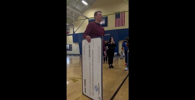 WATCH: Mac Jones does his bit for society by donating $100k to Boys & Girls Club