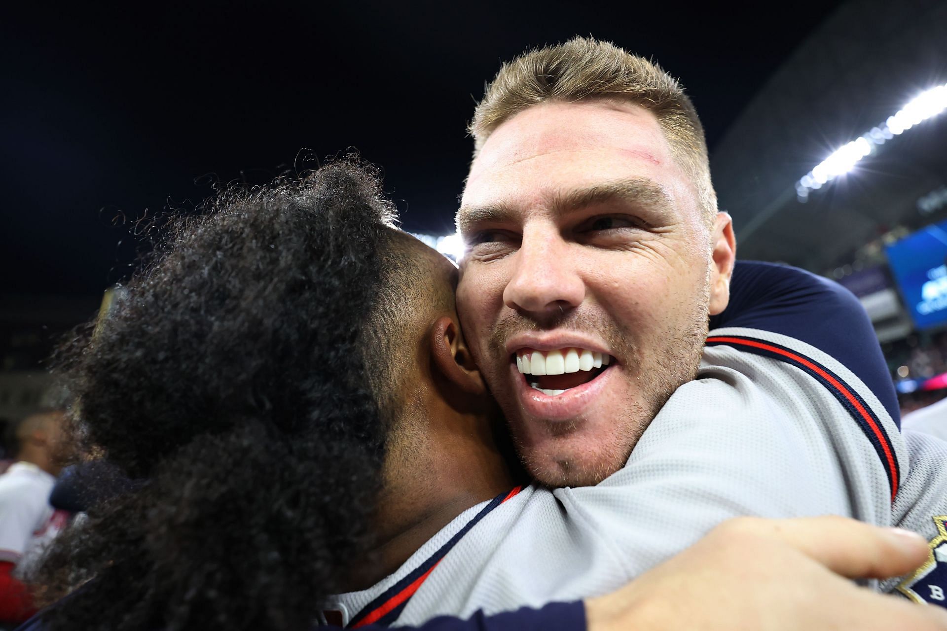 All smiles as Freddie Freeman comes to play in his own backyard