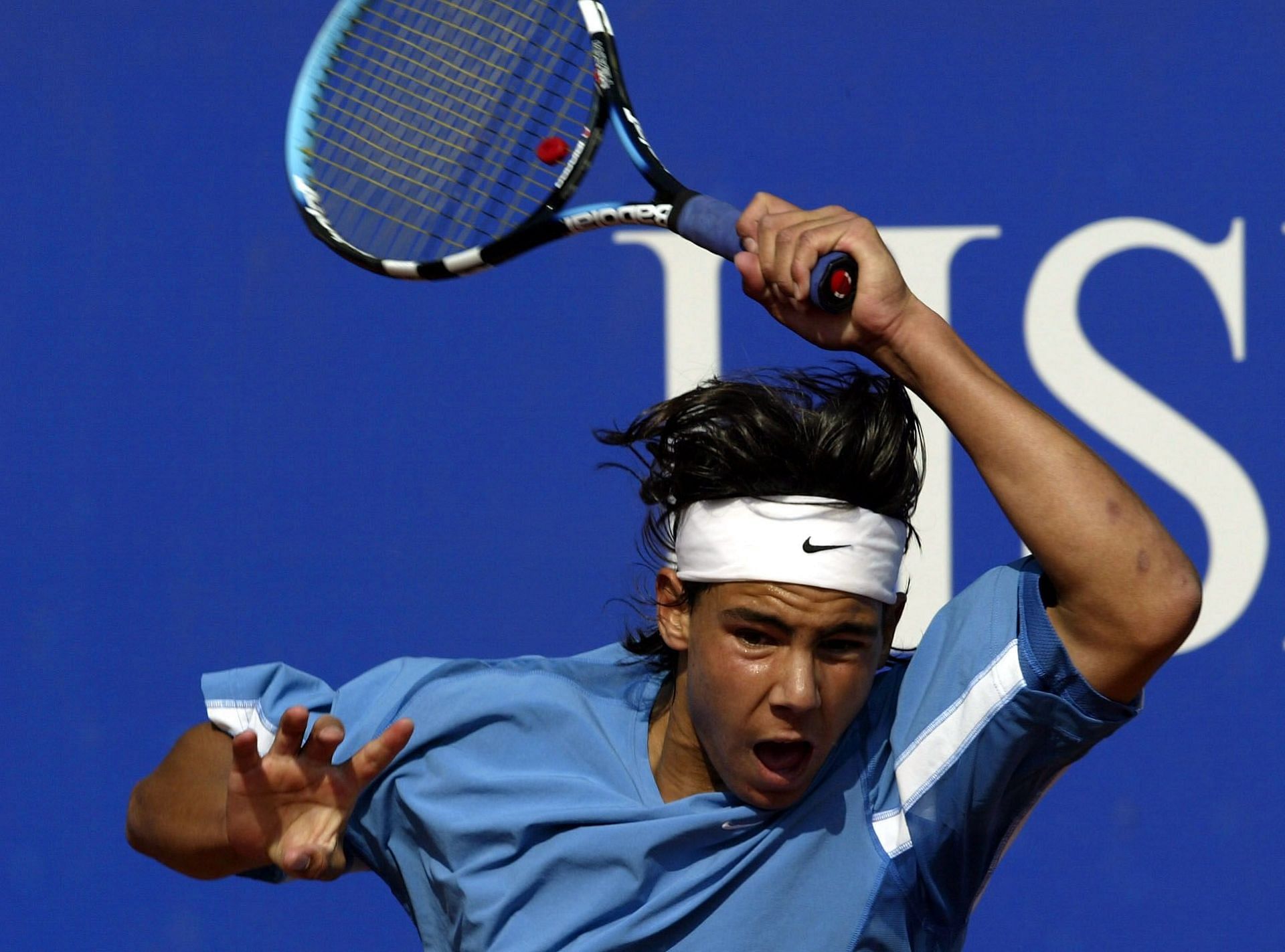 Rafael Nadal in action against Karol Kucera