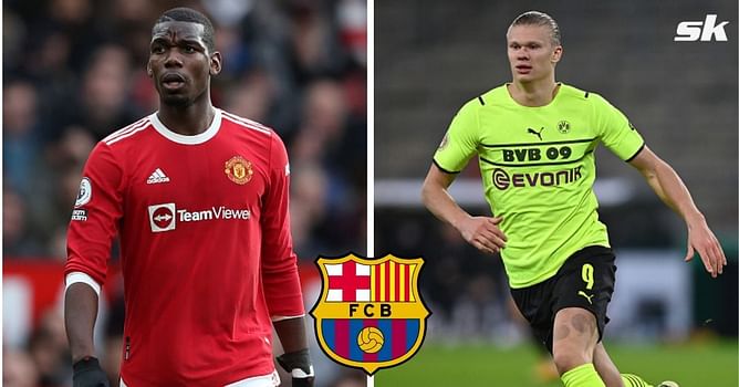 Erling Haaland and Paul Pogba headline Barcelona's star-studded 5-man summer transfer shortlist: Reports