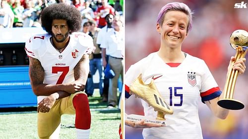 Former NFL QB Colin Kaepernick and soccer star Megan Rapinoe