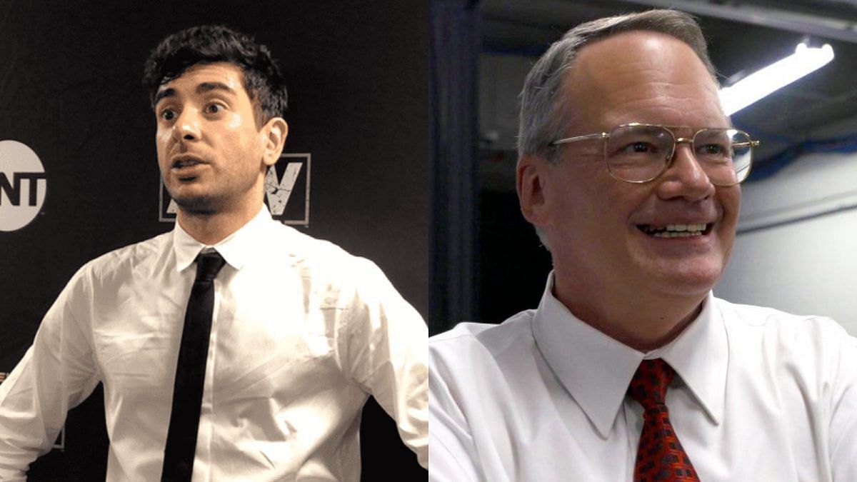 Tony Khan (left) / Jim Cornette (right)