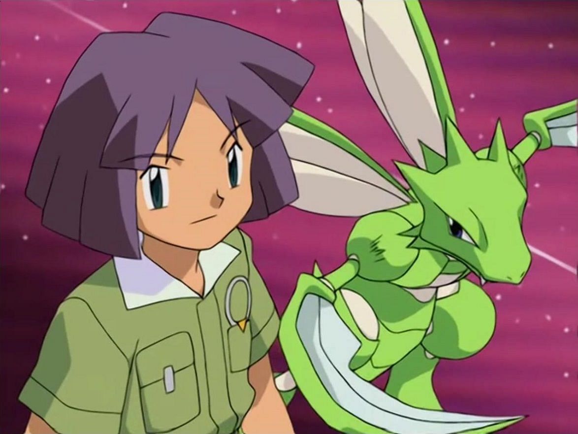 Scyther is Johto Gym Leader Bugsy&#039;s strongest option (Image via The Pokemon Company)