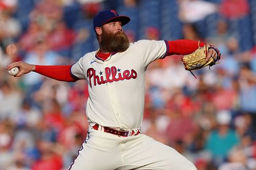 Archie Bradley pitching for the Phillies