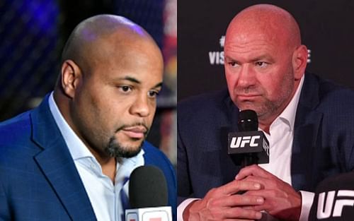 Daniel Cormier (left) and Dana White (right)