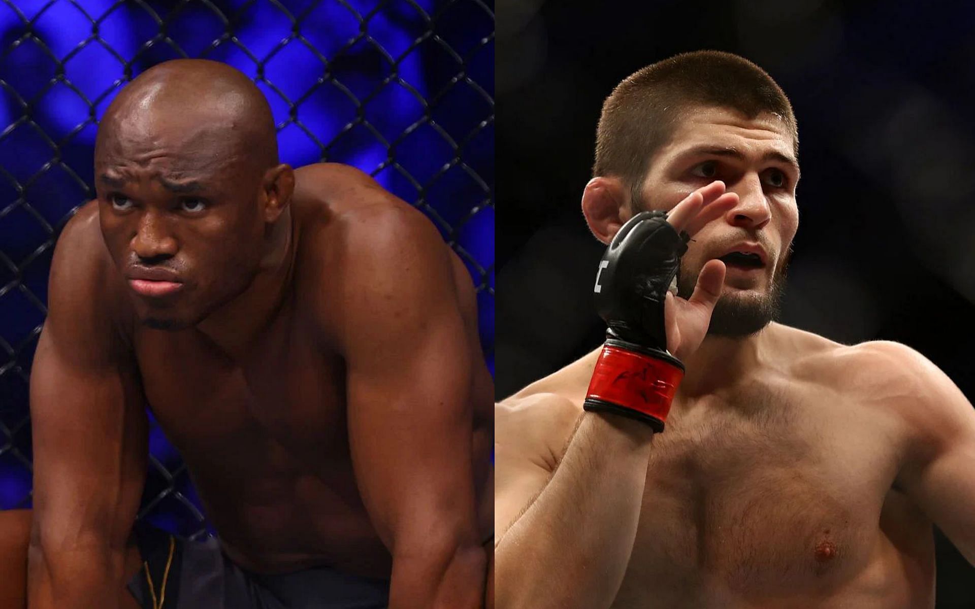 Kamaru Usman (left); Khabib Nurmagomedov (right)