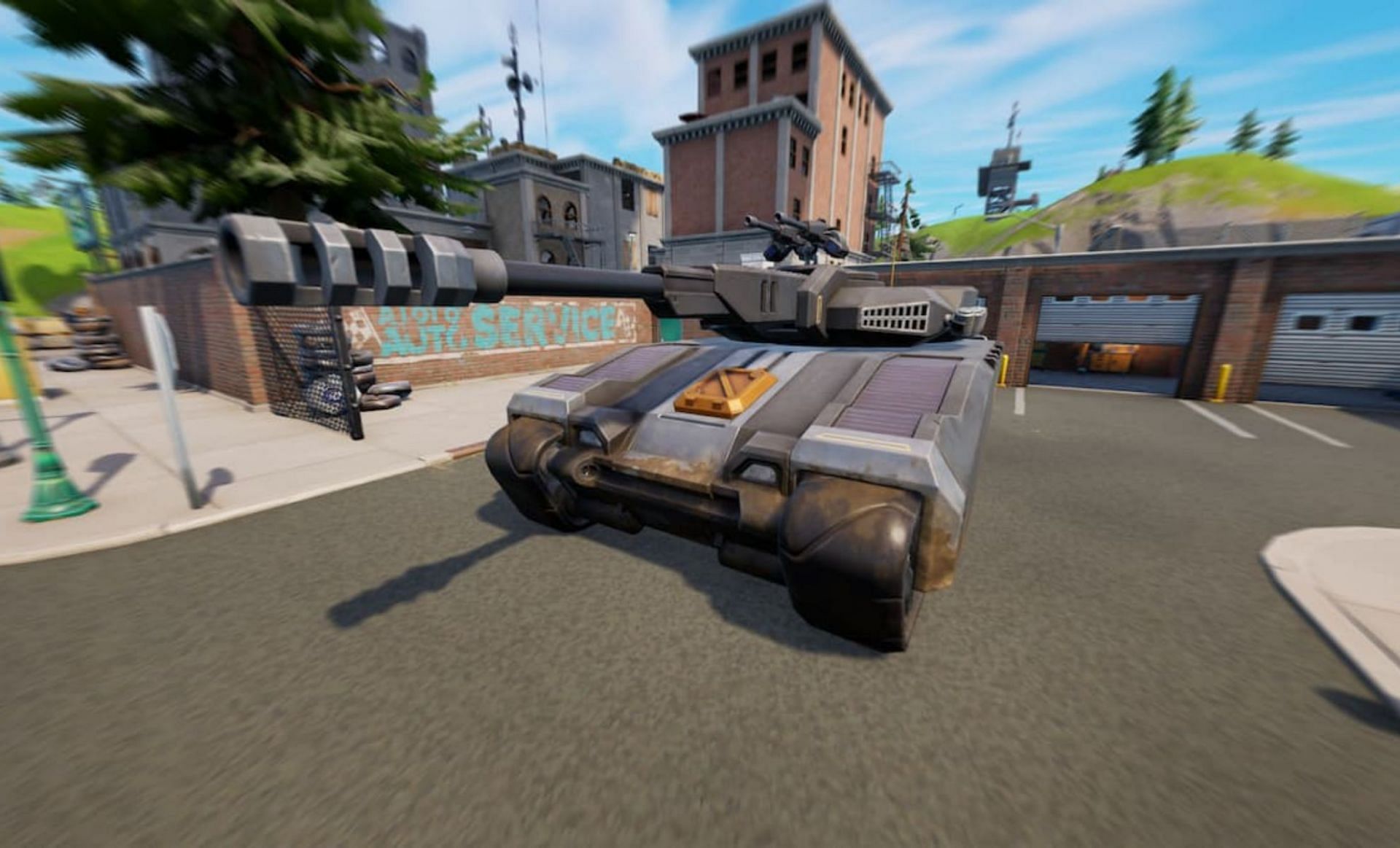 Tank in Tilted Towers (Image via Epic Games)