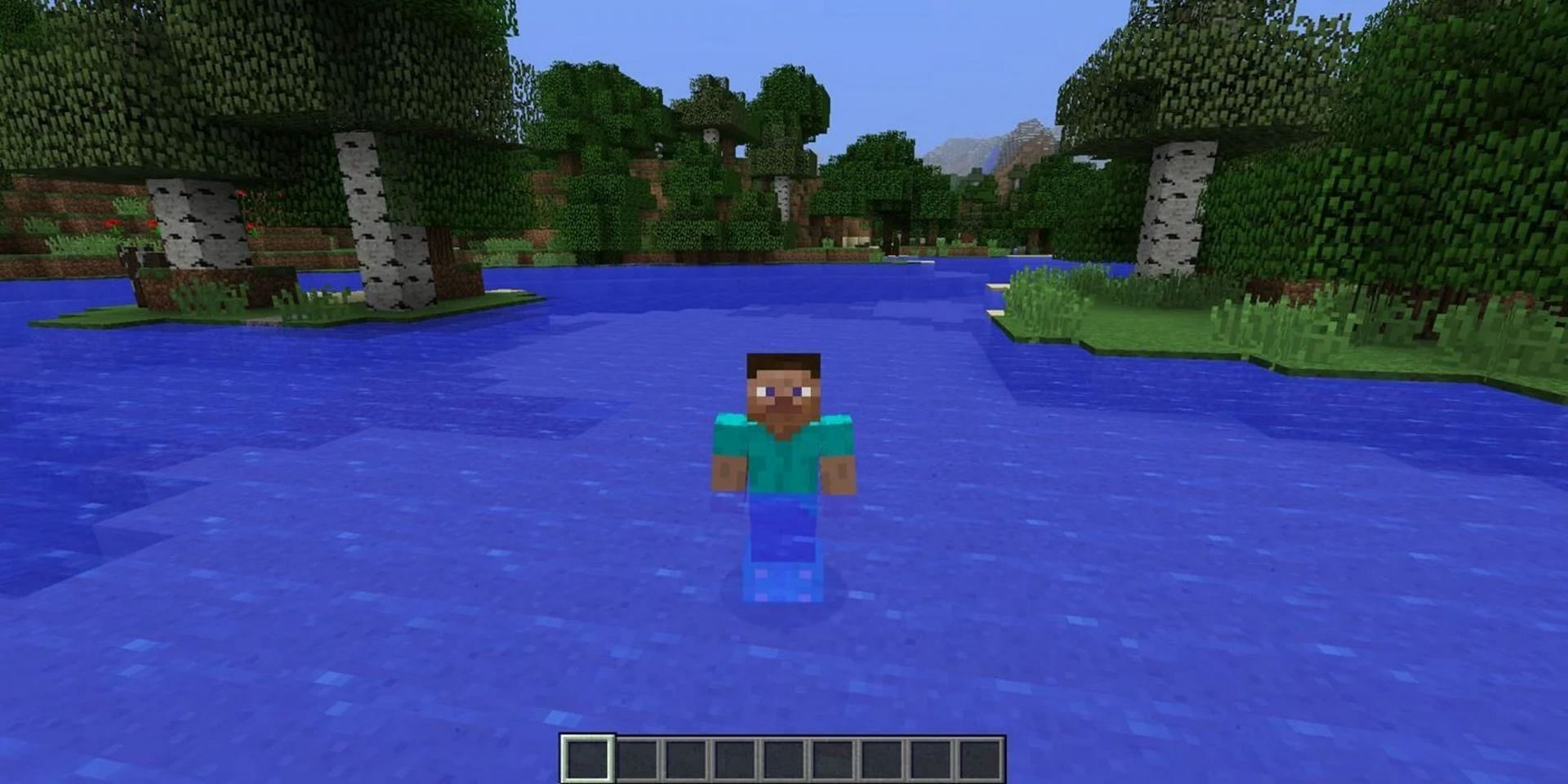 Steve using boots enchanted with Depth Strider (Image via Mojang)