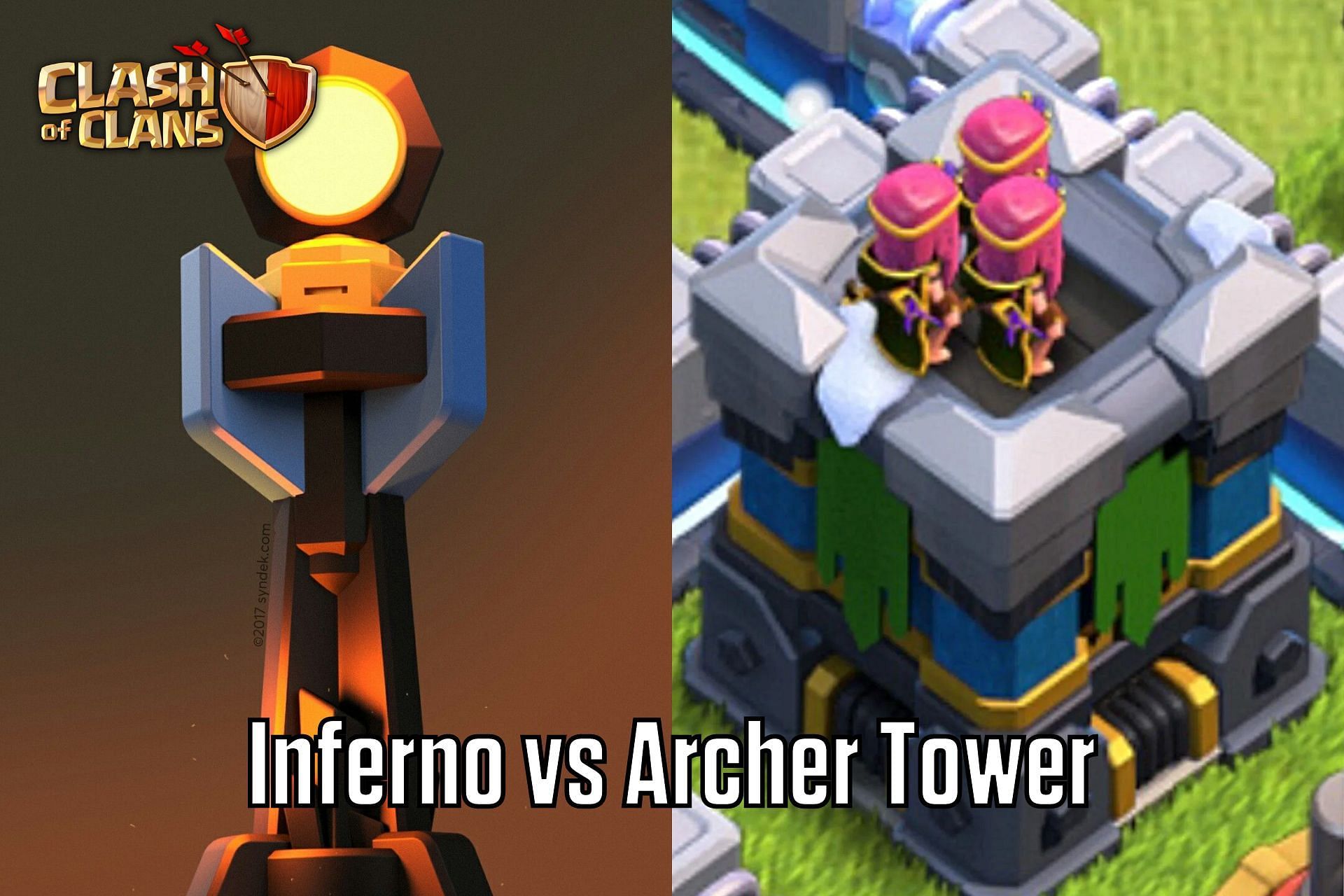 Inferno Tower or Archer Tower: Which defensive building is better? (Image via Sportskeeda)