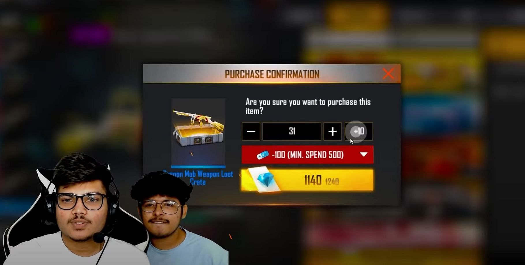 Ritik tricked Jash into spending all their diamonds in TSG&#039;s one of the recent videos (Image via YouTube/TWO SIDE GAMERS)
