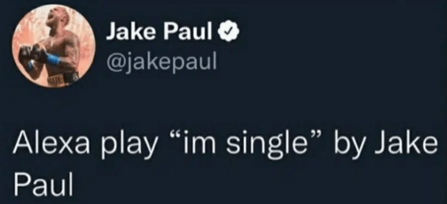 Jake Paul&#039;s deleted tweet (Image via jakepaul/Twitter)