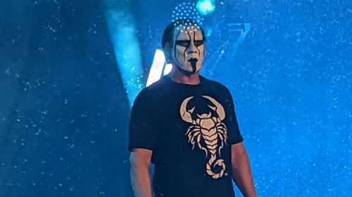 Sting making his entrance at an AEW event in 2022