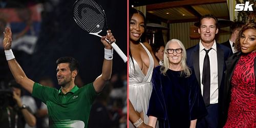 From L-R: Novak Djokovic, Venus Williams, Jane Campion, Scott Stuberand Serena Williams.