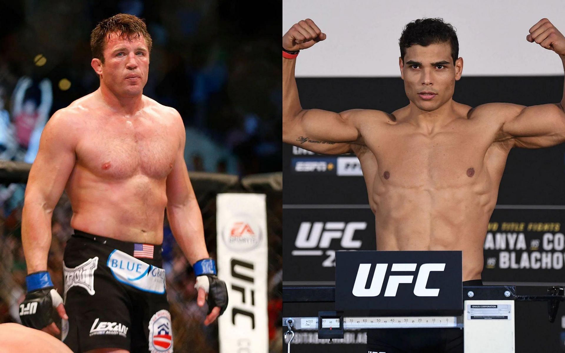Chael Sonnen (left) thinks that Paulo Costa (right) will do well at light heavyweight