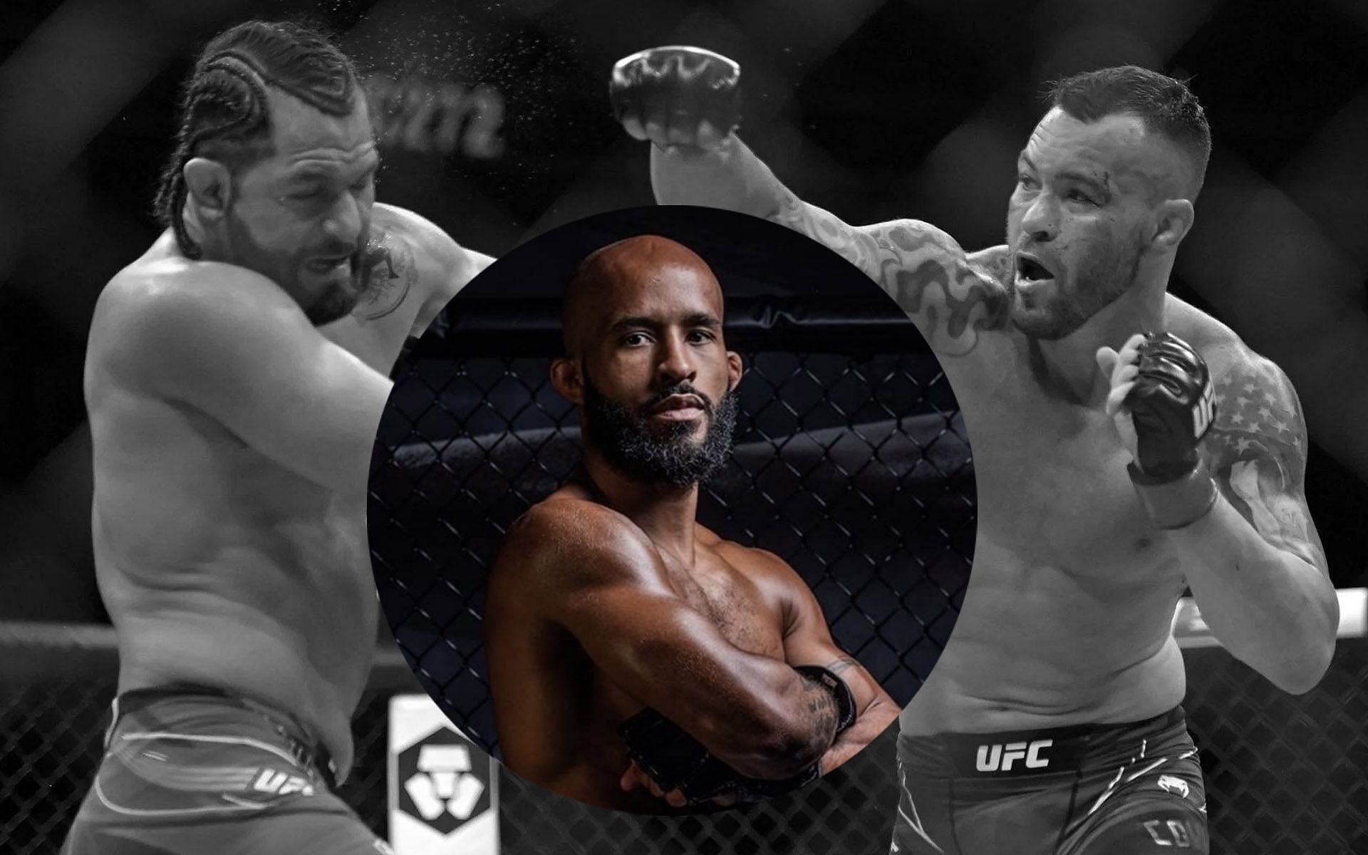 Demetrious Johnson (C) says Jorge Masvidal (L) had his chance with Colby Covington (R) in the cage and should&#039;ve left it at that. | [Photo: ONE Championship]