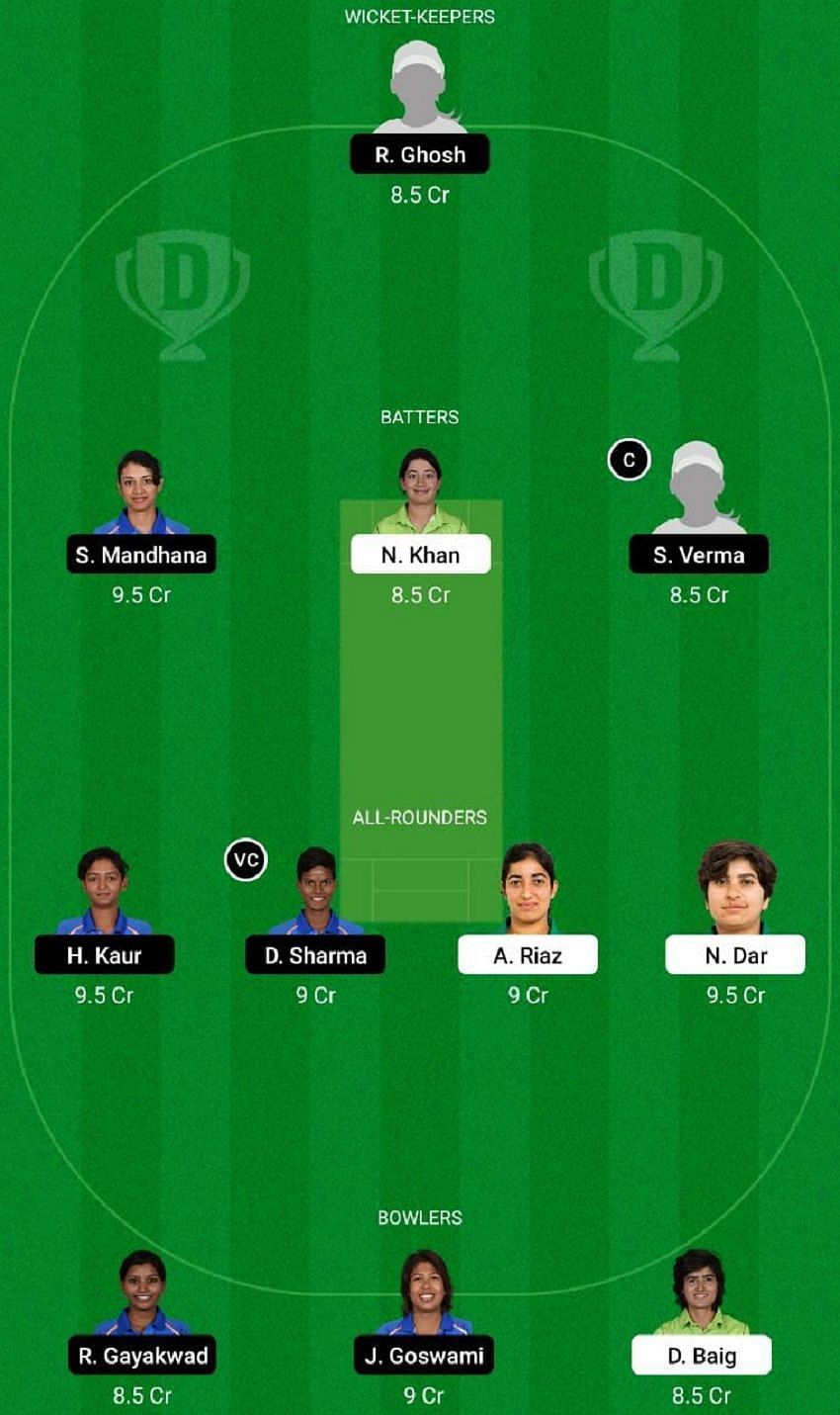 PK-W vs IN-W Dream11 Fantasy Tip #1