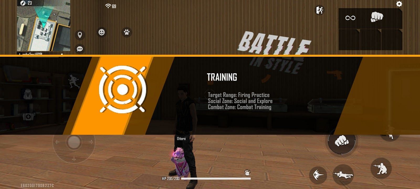 Training mode helps in learning movement tricks and mastering weapons (Image via Garena)