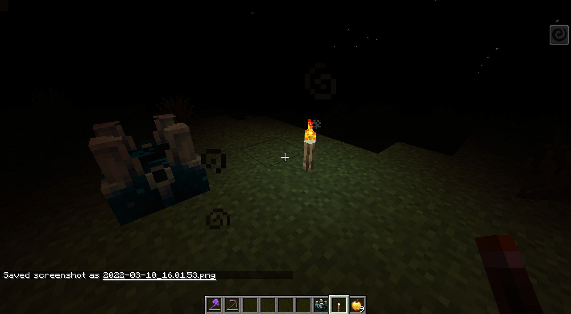 The effect overpowers any light source (Image via Minecraft)