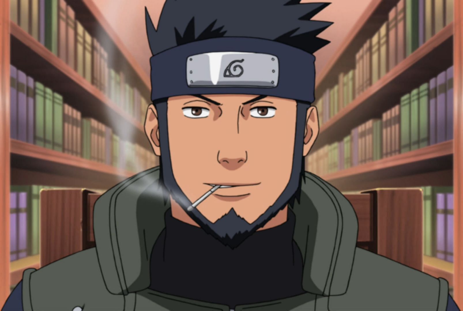 Asuma as he appears prior to his death in Naruto Shippuden (Image via Studio Pierrot)