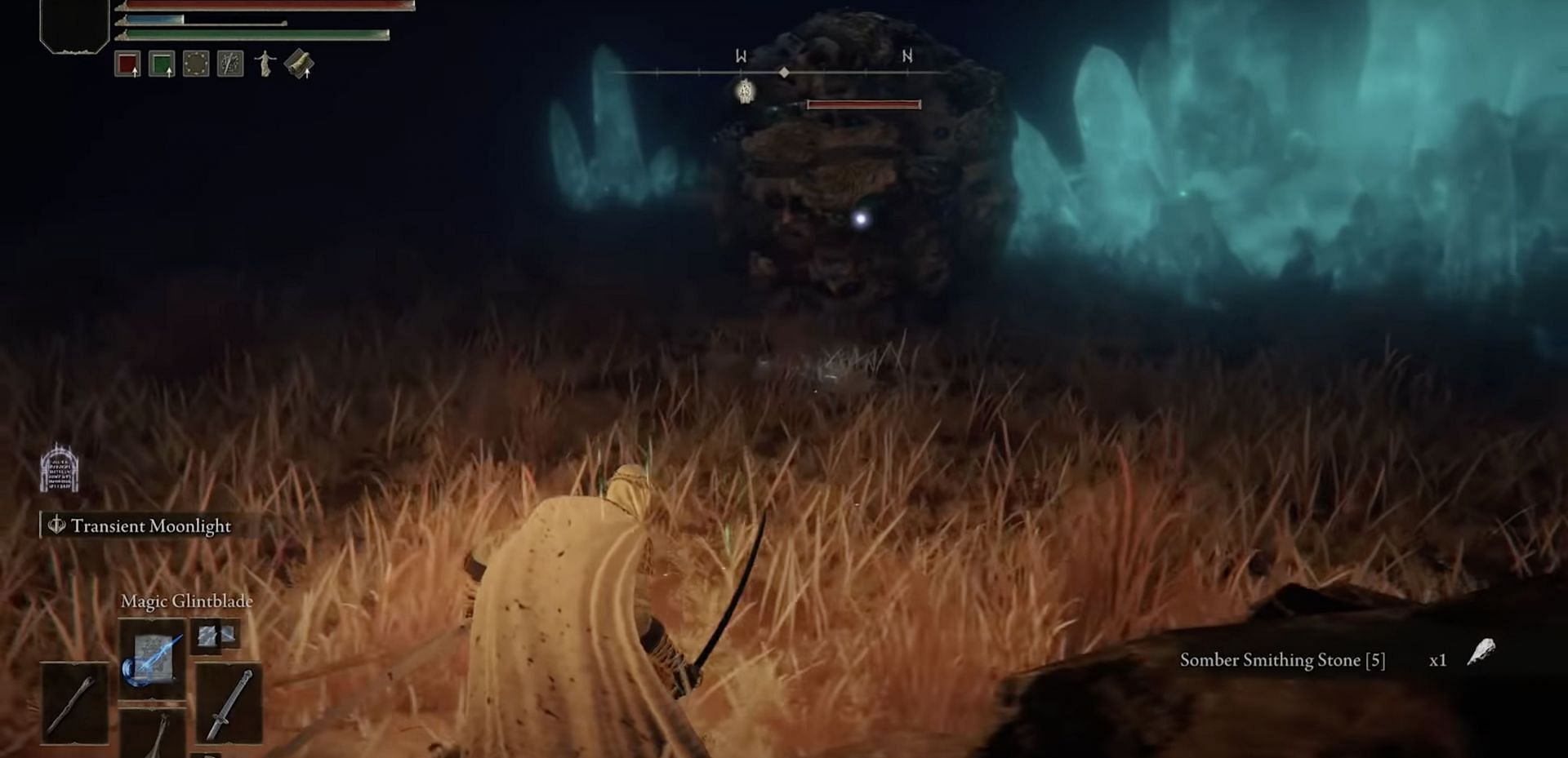 Players can find Somber Smithing Stone (5) in a few locations in Elden Ring (Image via Sofa Superstar Gaming/YouTube)