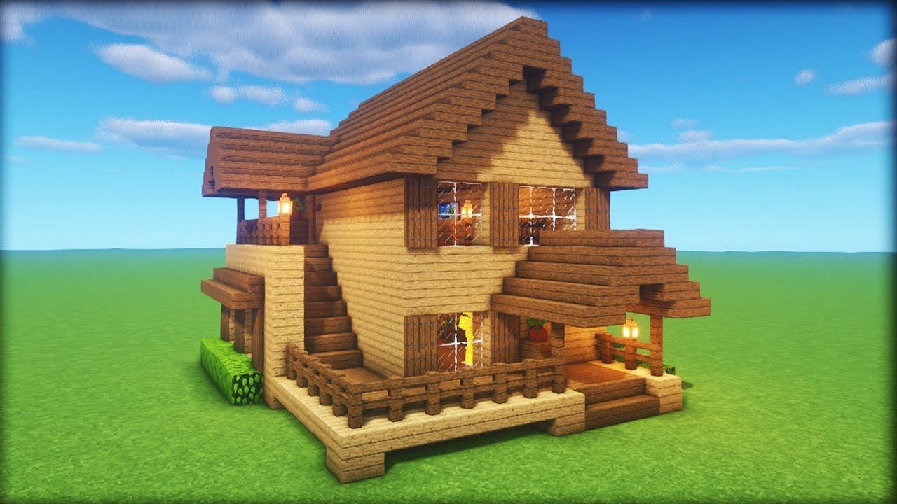 This two story house can offer players a lot of space for their belongings as well as looking absolutely fantastic and modern (Image via TSMC/YouTube)