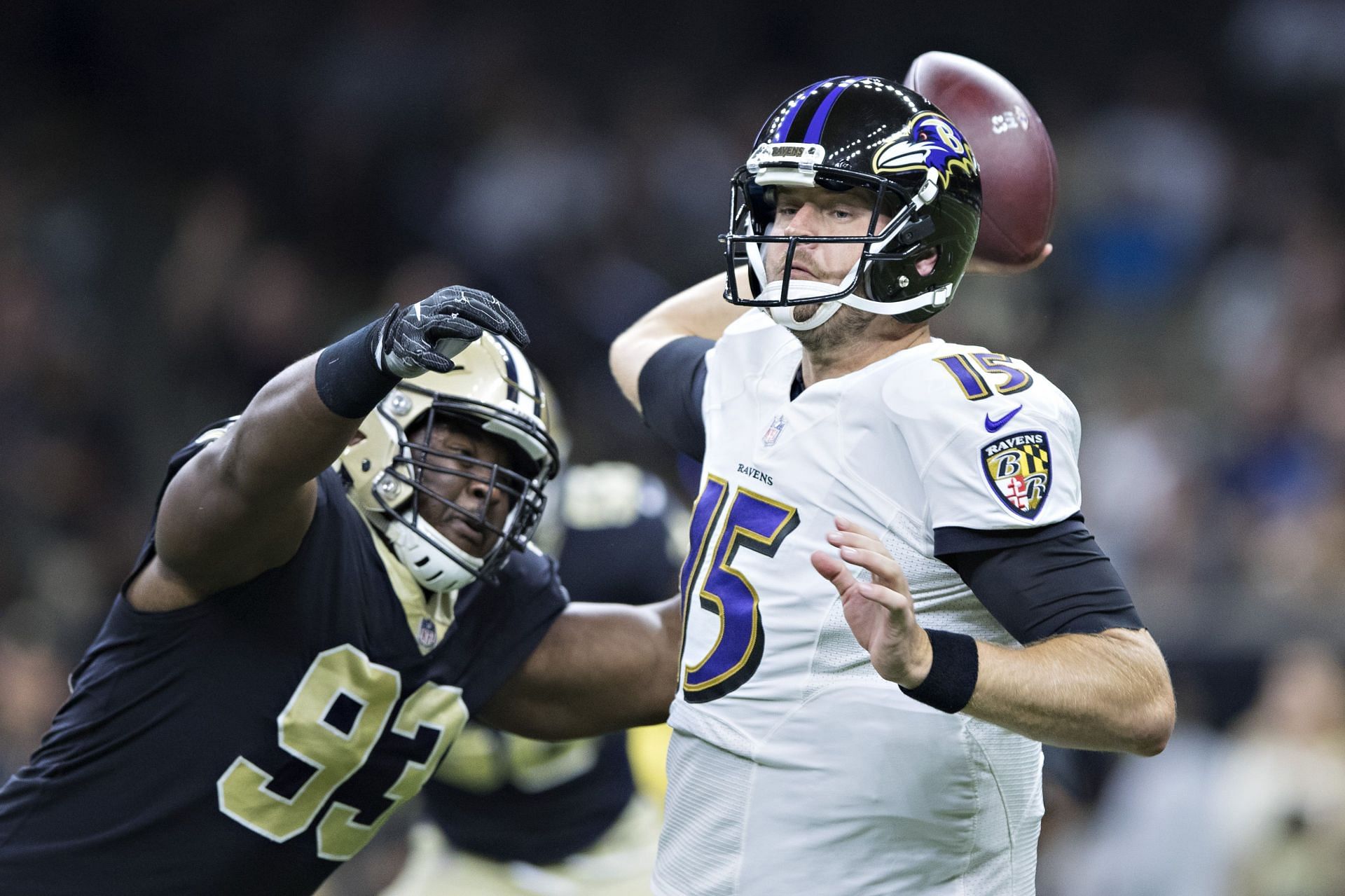 Mallett's most recent NFL experience came with Baltimore in 2017 (Photo: Getty)