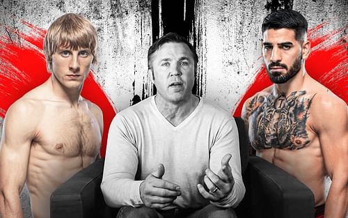 Chael Sonnen via YouTube, Paddy Pimblett and Ilia Topuria via ufc.com