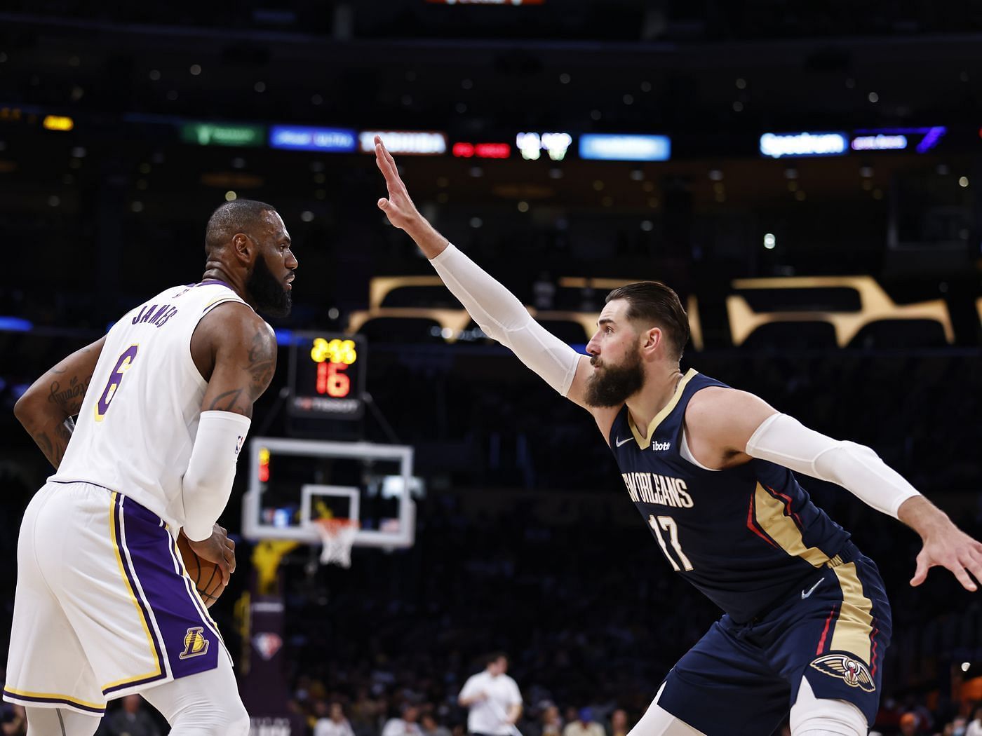 After a fast start, LeBron James wilted in the fourth quarter as the LA Lakers blew a 23-point lead in a humiliating loss to the New Orleans Pelicans. [Photo: Silver Screen and Roll]