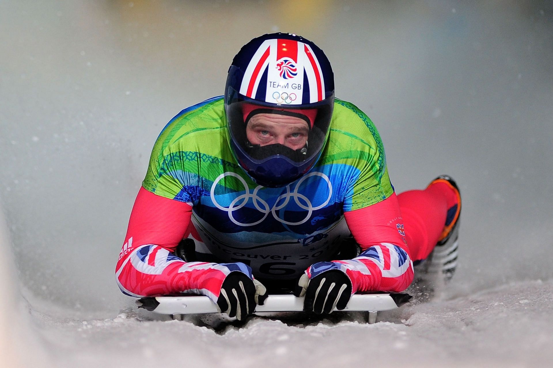 Adam Pengilly, who was part of Team GB&#039;s skeleton team, in action at the 2010 Winter Olympics in Vancouver. (Getty Images)