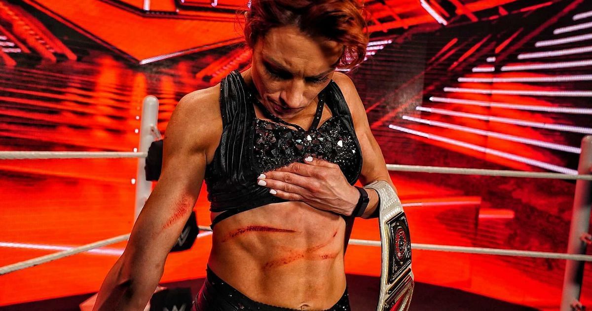 Becky Lynch took multiple hair-whip shots from Bianca Belair.