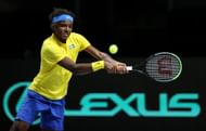 Elias Ymer at the 2021 Davis Cup final