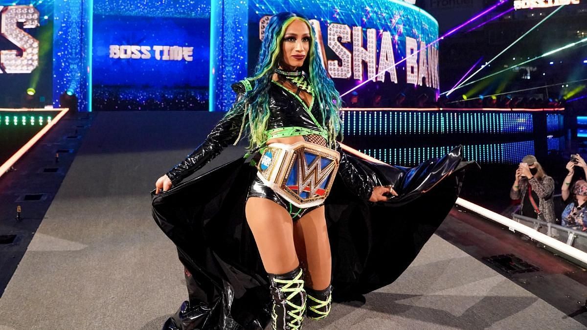 Sasha Banks walking into WrestleMania 37 as the SmackDown Women&#039;s Champion.