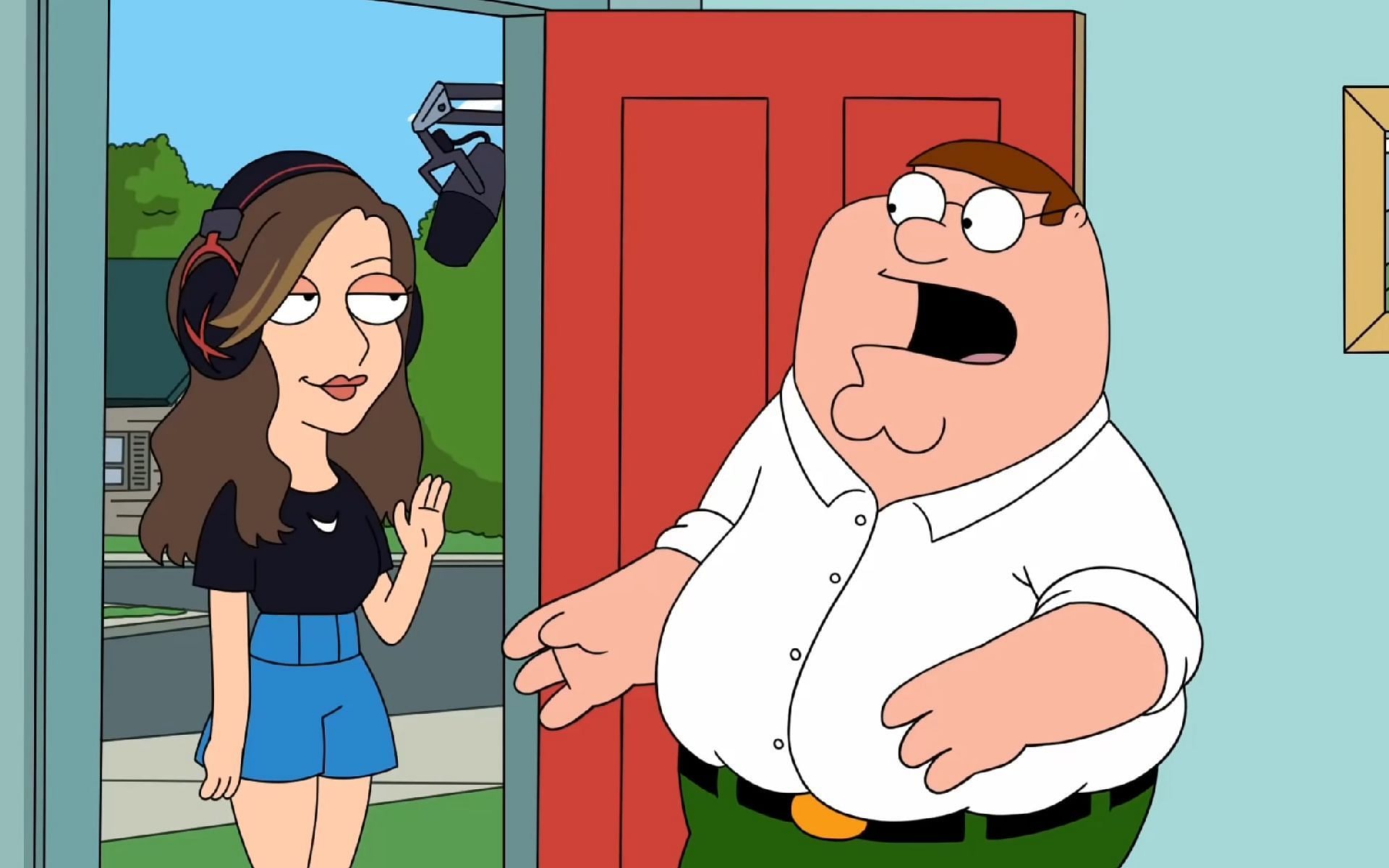 Pokimane as a Family Guy character (Images via RubberRoss/YouTube)
