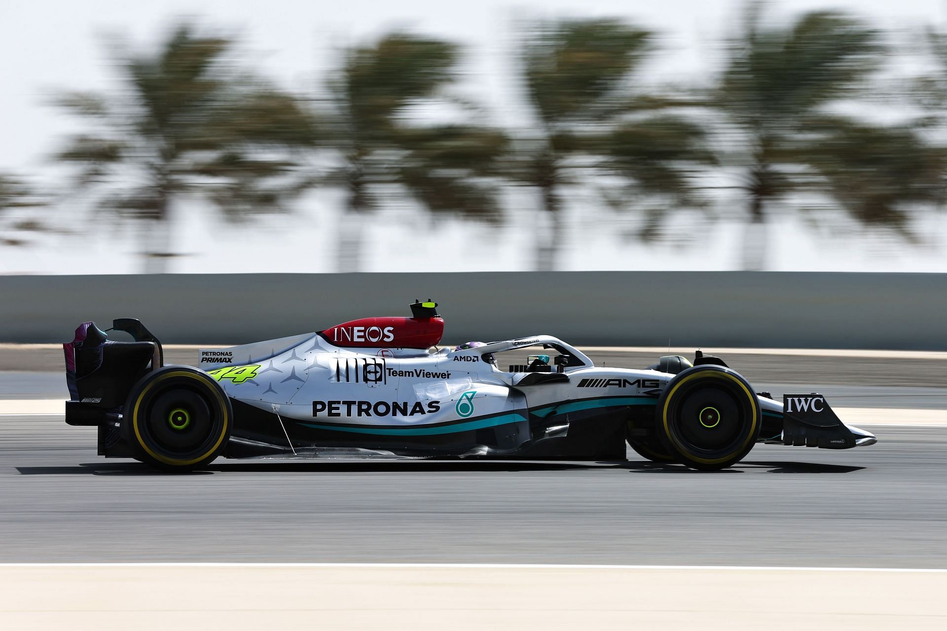 Lewis Hamilton out on track during Day 3 of pre-season testing in Bahrain (Photo by Lars Baron/Getty Images)